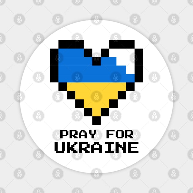 Pray for ukraine Russia Putin Puck Futin stand with ukrain Magnet by Masahiro Lab